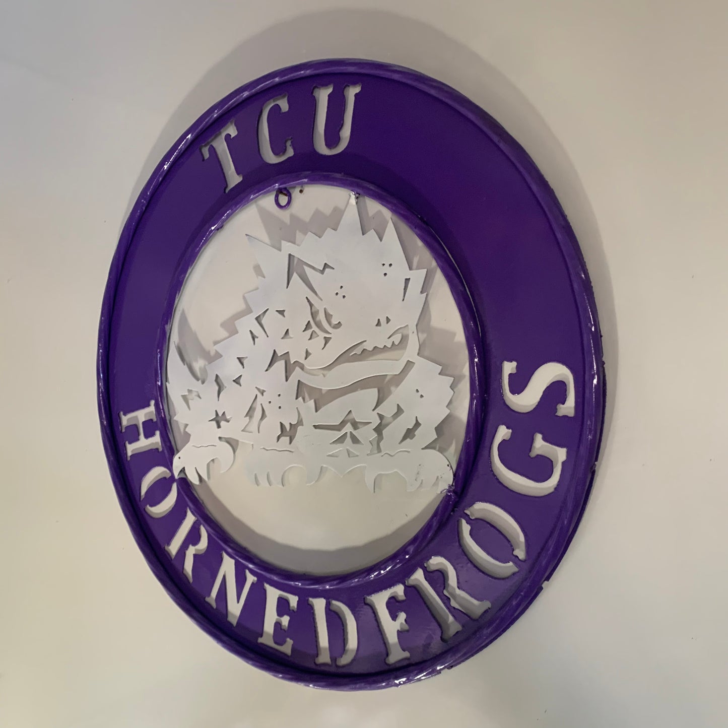 18",24",32" TCU HORNED FROGS CUSTOM METAL VINTAGE CRAFT TEAM SIGN WESTERN HOME DECOR HANDMADE