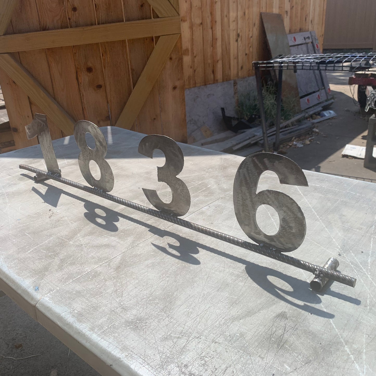 7"H X 36" LONG YOUR CUSTOM NUMBER METAL BARN METAL SIGN WESTERN HOME DECOR