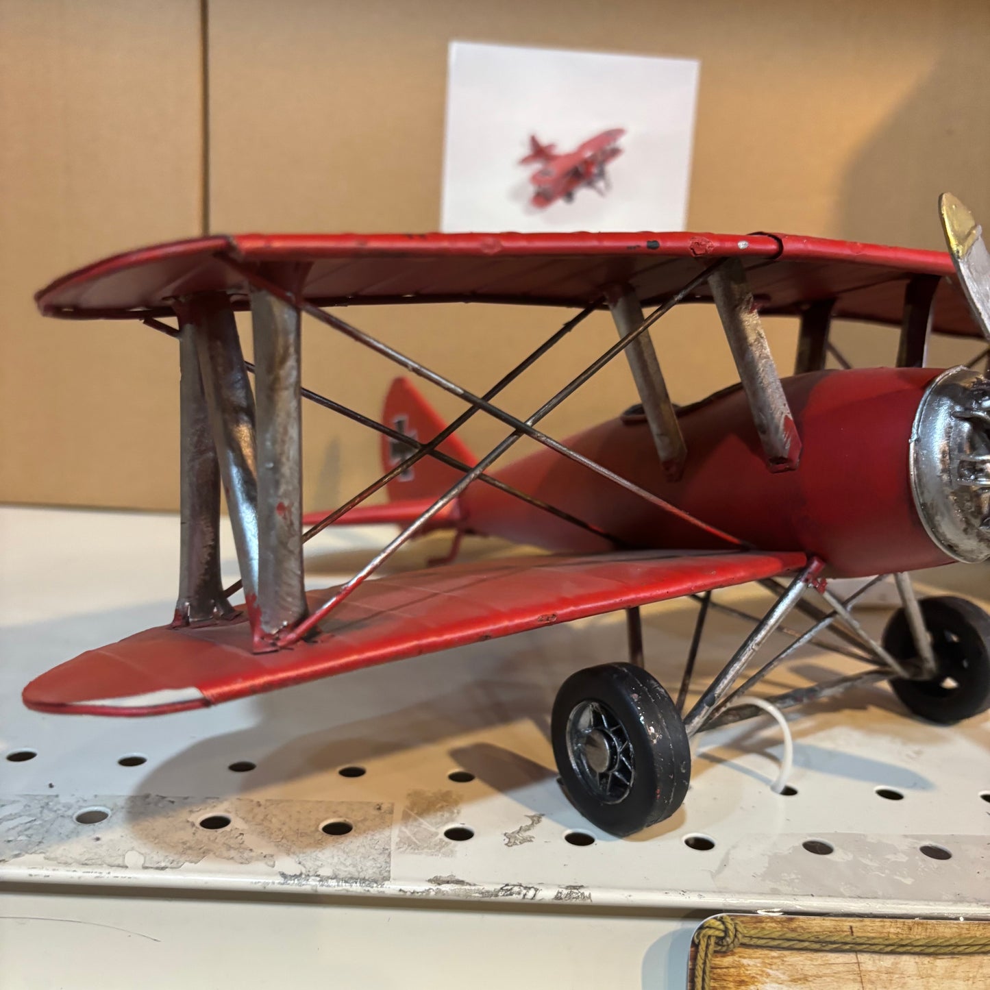 RED BARON AIRPLAINE METAL ART WESTERN HOME DECOR HANDMADE #RA0232