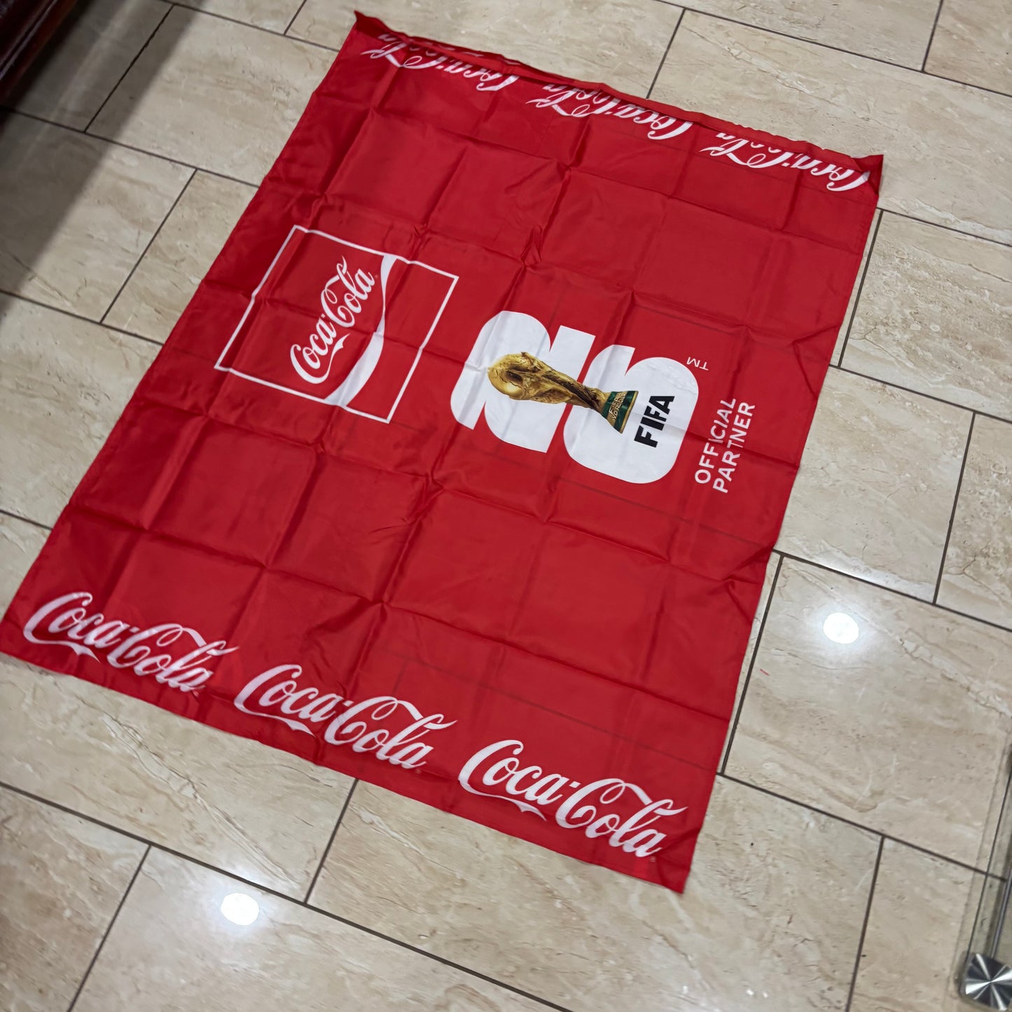 FIFA WORLD CUP 2026 COCACOLA FLAG 3ft x 4ft GENUINE LICENSES WESTEEN HOME DECOR  #EH13731