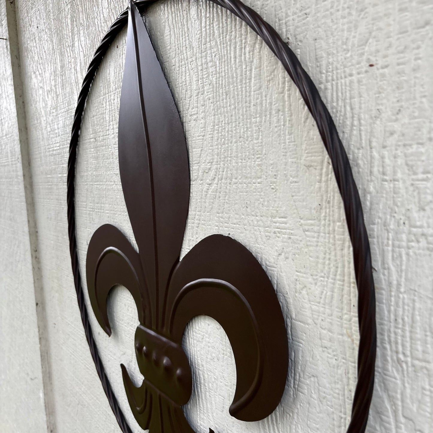 FLEUR DE LIS BRONZE METAL WALL ART SIGN WESTERN HOME DECOR HANDMADE NEW 12",18",24",32"