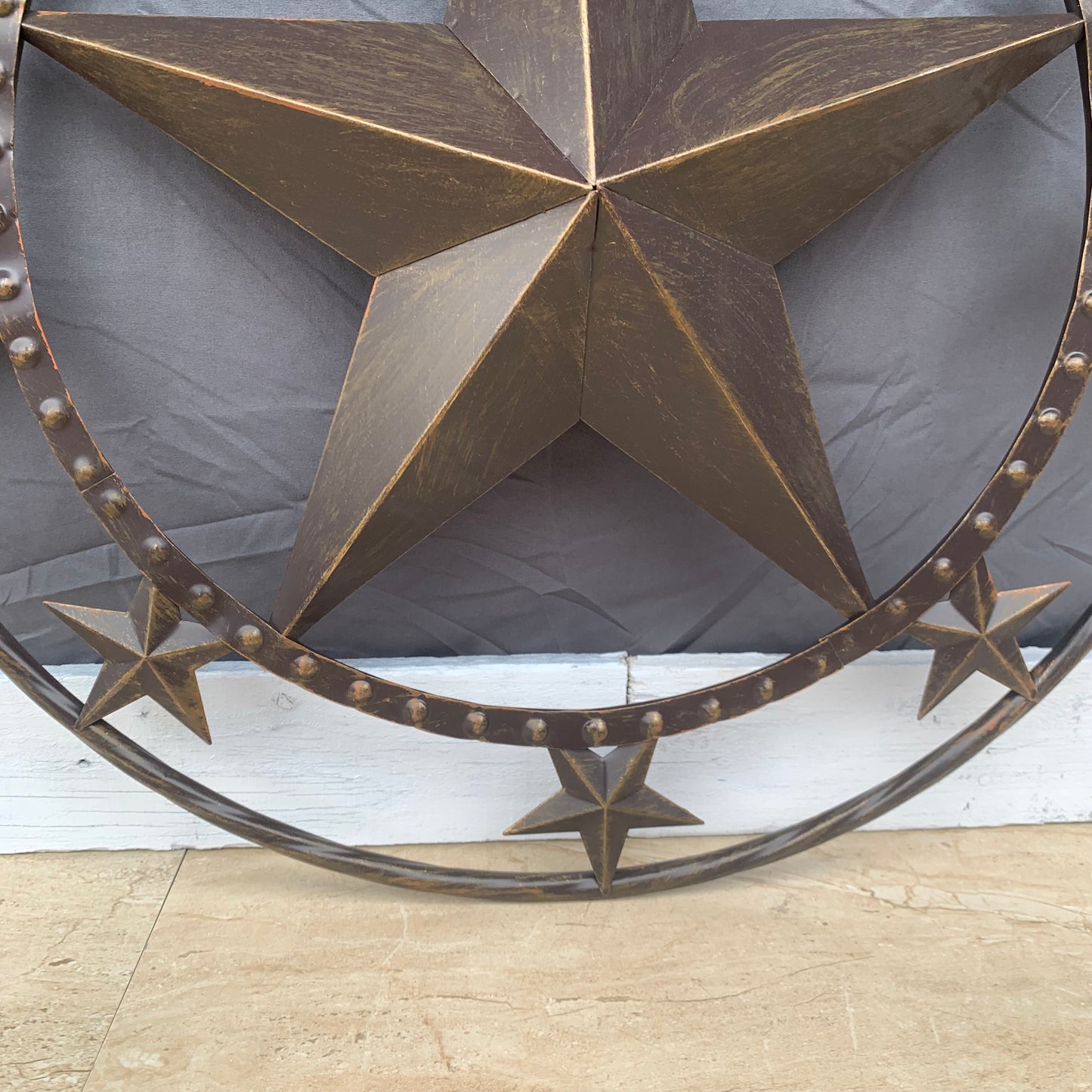 24" MULTI STAR BEADED COLIBROX BARN STAR METAL LONESTAR WESTERN HOME DECOR HANDMADE RUSTIC DARK BRONZE NEW