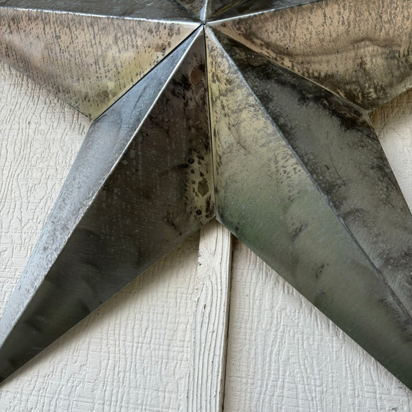 UNFINISHED GALVANIZED BARN STAR 3" TO 120" METAL WALL ART WESTERN HOME  DECOR HANDMADE #EH10418