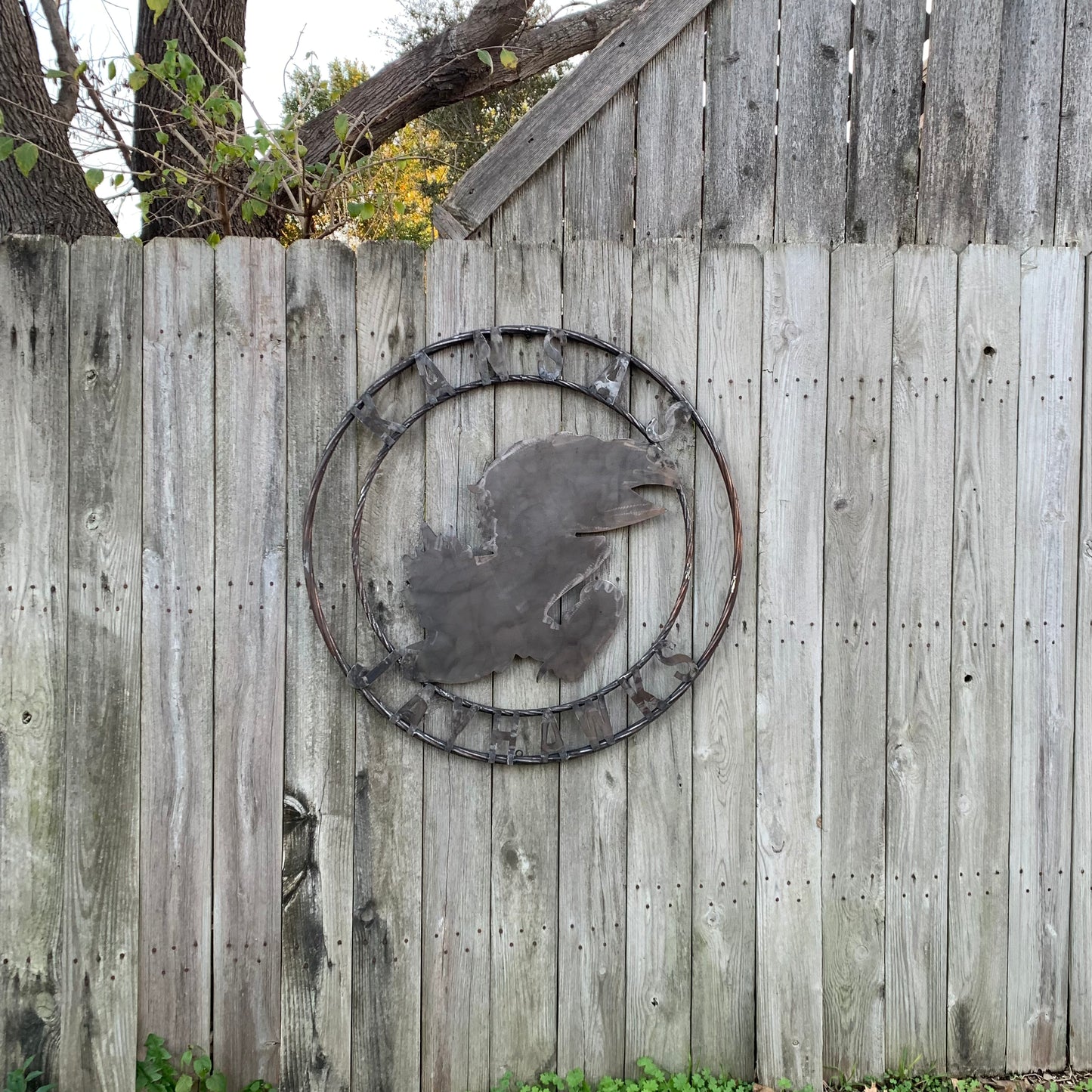 KANSAS JAYHAWKS RAW CUSTOM METAL VINTAGE CRAFT SIGN UNPAINTED TEAM HANDMADE
