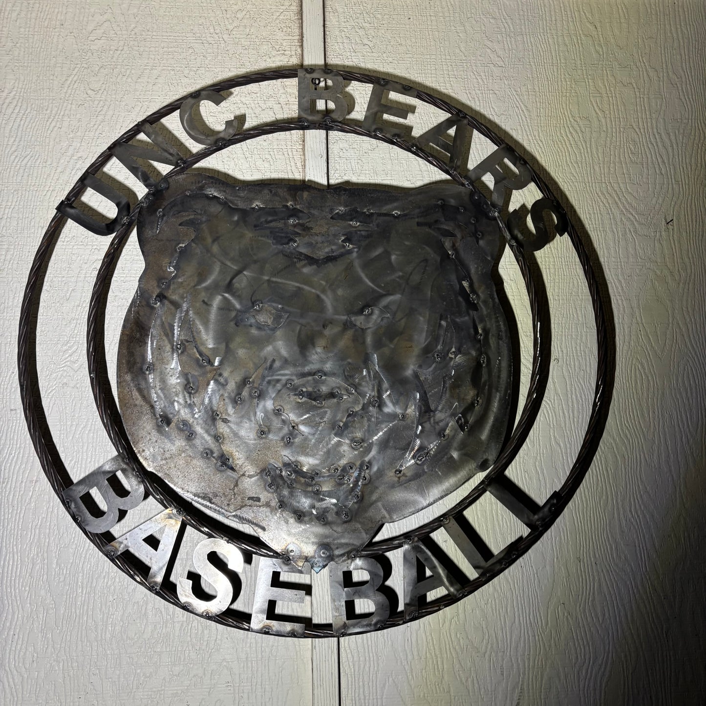 UNC BEARS CUSTOM RAW METAL NO PAINT VINTAGE CRAFT SIGN TEAM HANDMADE TO ORDER