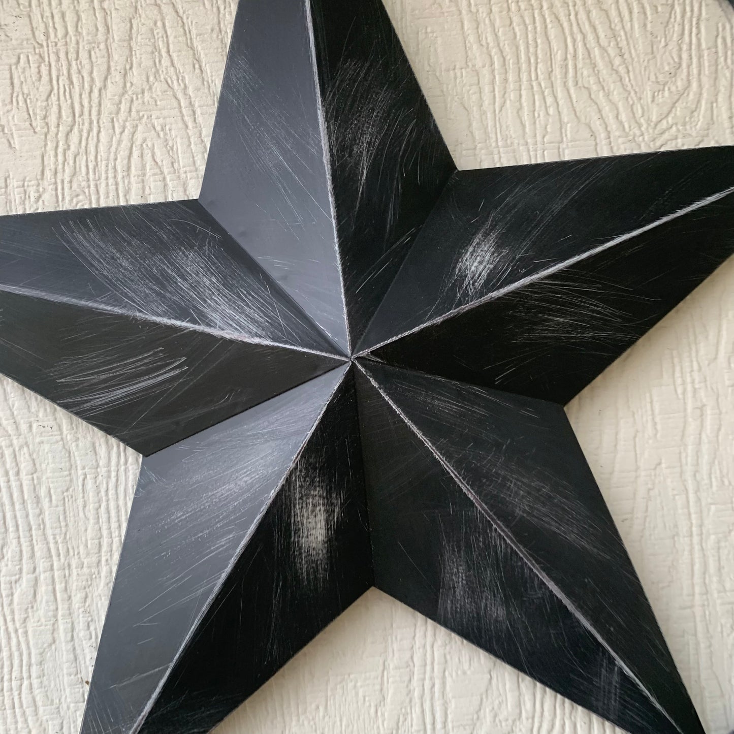 TEXAS BLACK DISTRESSED STAR TWO TONE TEXTURE BARN STAR METAL LONESTAR TWISTED ROPE RING WESTERN HOME DECOR HANDMADE NEW