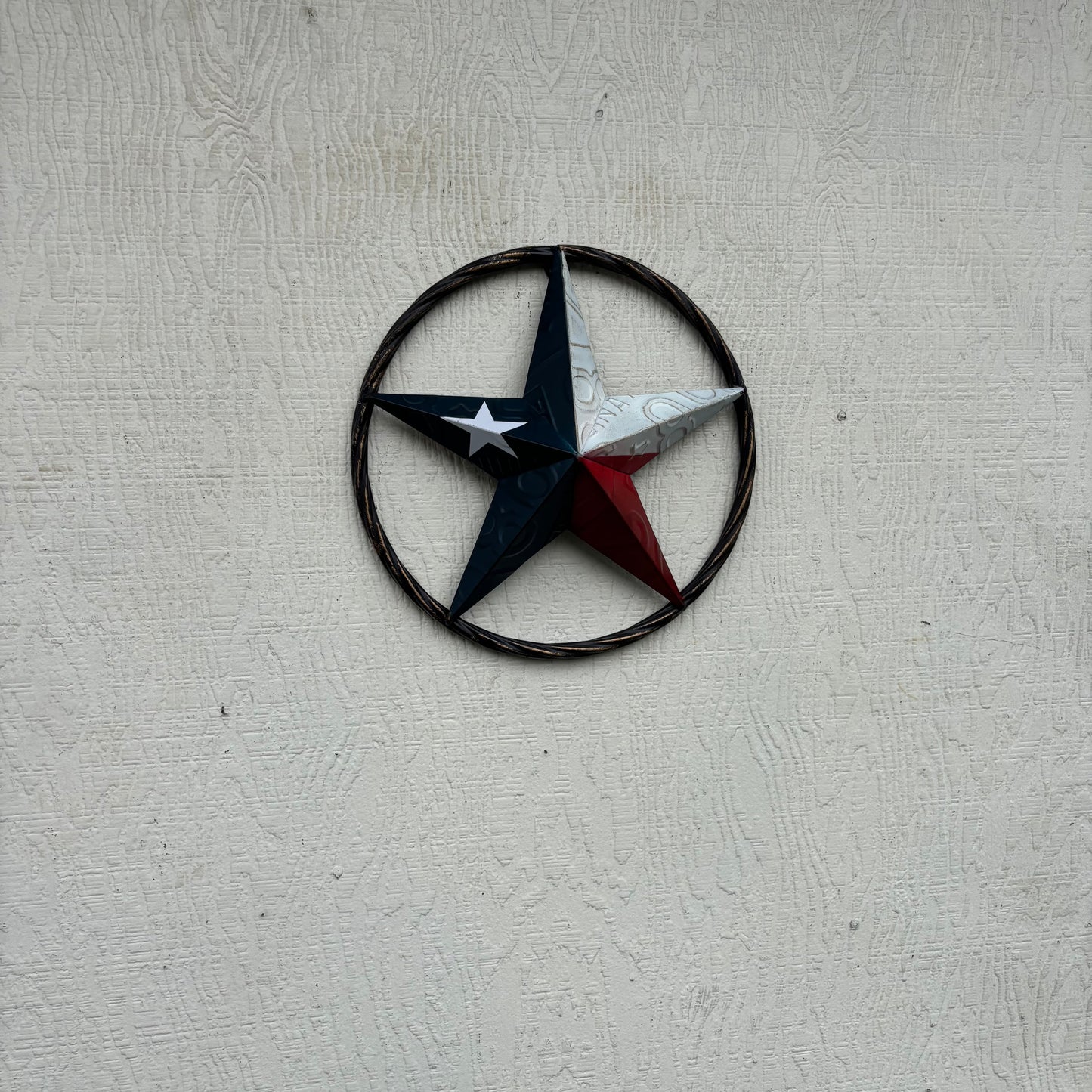 RED WHITE BLUE LICENSE PLATE METAL BARN LONESTAR WESTERN HOME DECOR HANDMADE EH13325
