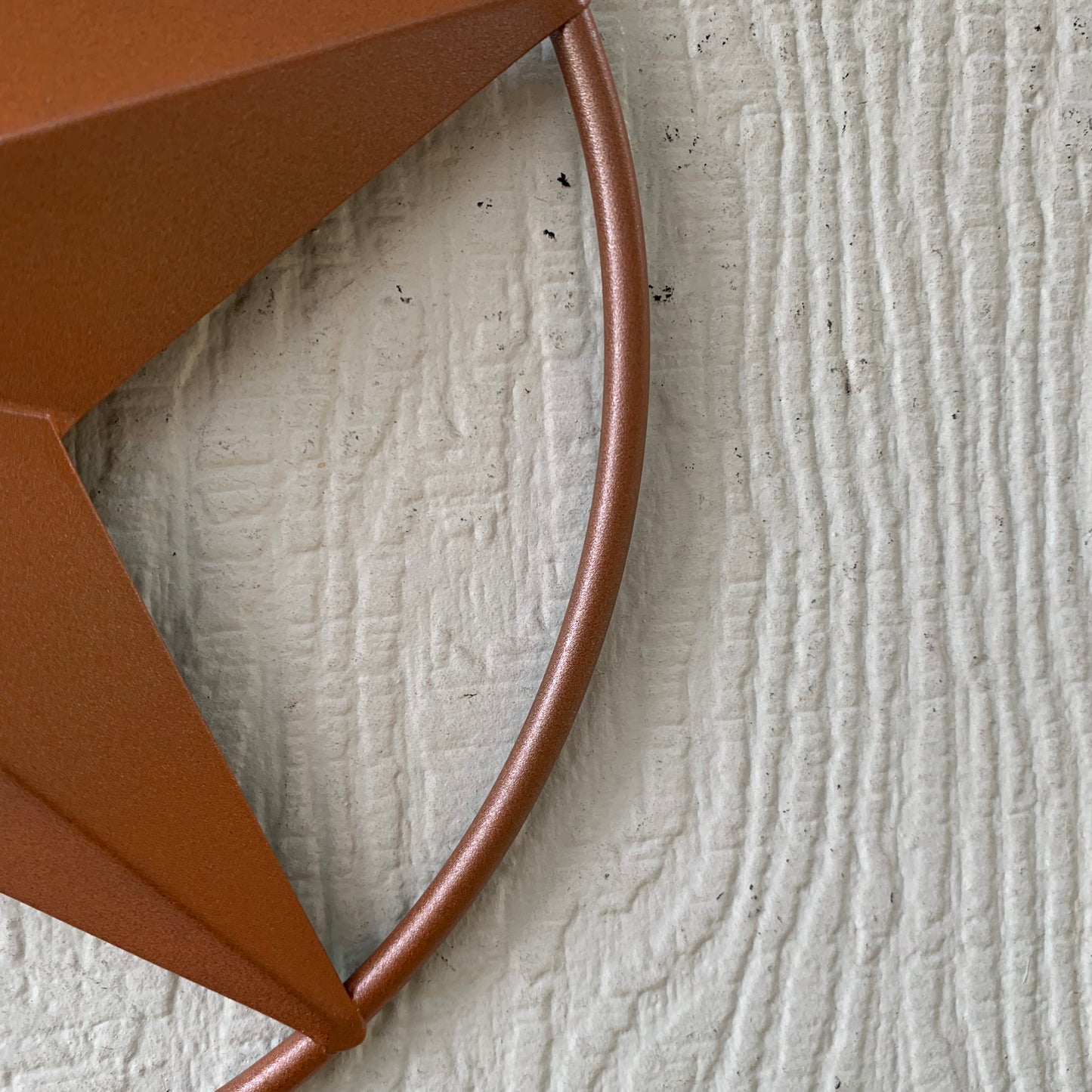 ORANGE COPPER SOLID RING BARN STAR 3",4",6",9",12" METAL LONE STAR WESTERN HOME DECOR HANDMADE-#EH10026