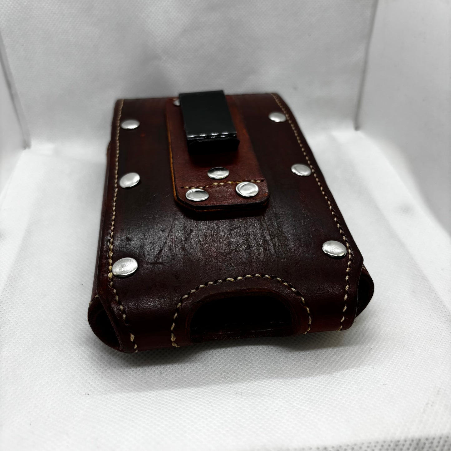 7" LONE STAR LEATHER HOLSTER BROWN STAR POUCH EXTRA LARGE  BELT LOOP CLIP CELL PHONE CASE UNIVERSAL HANDMADE #EH13808