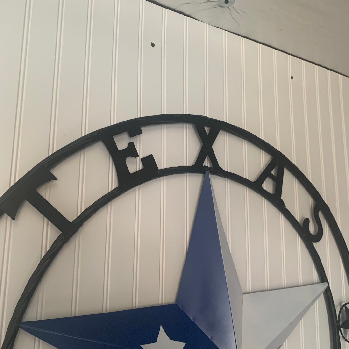 TEXAS 2022 STYLE CUSTOM NAME BARN STAR METAL LONESTAR 3d TWISTED BLACK ROPE RING WESTERN HOME DECOR   HANDMADE 24",32",36"