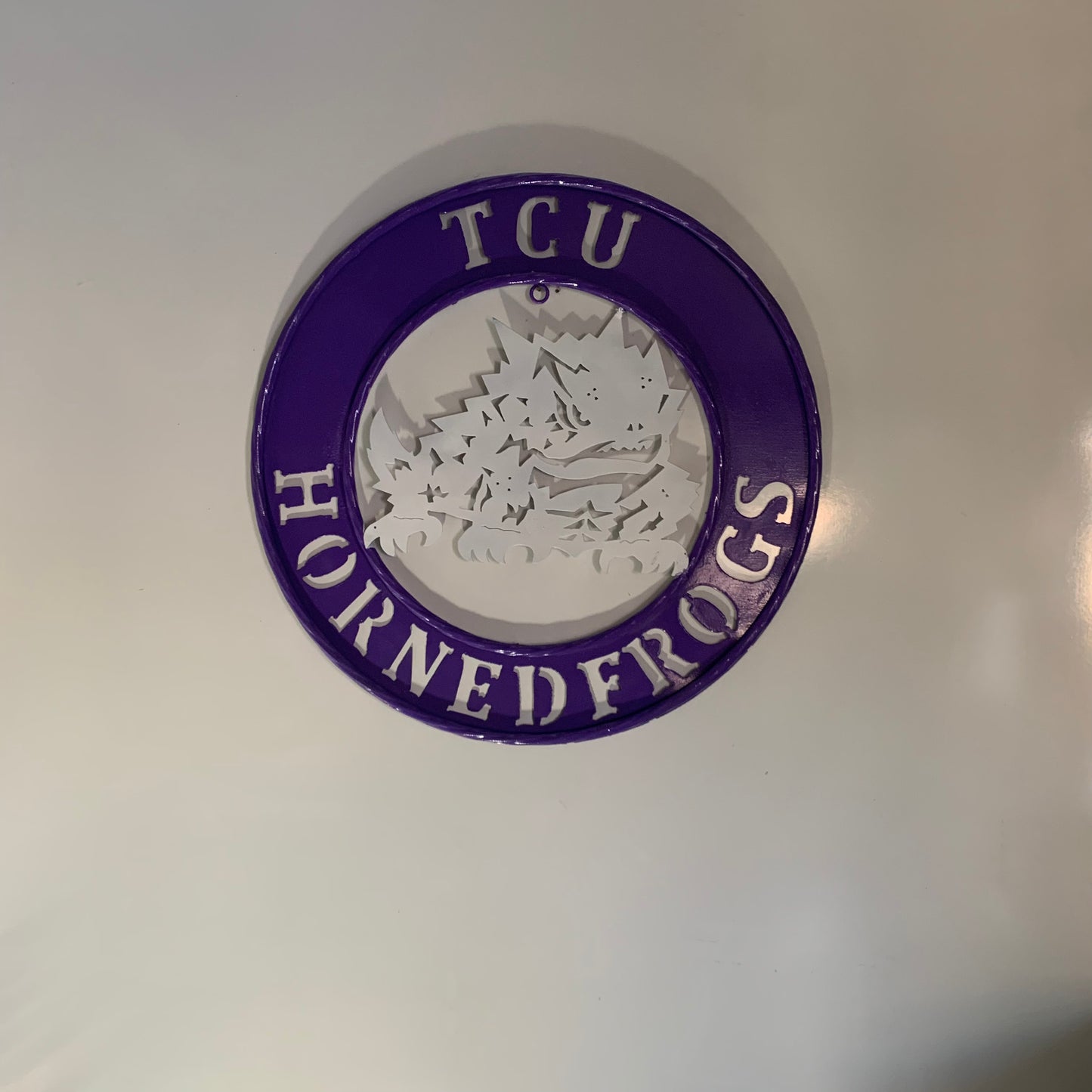 18",24",32" TCU HORNED FROGS CUSTOM METAL VINTAGE CRAFT TEAM SIGN WESTERN HOME DECOR HANDMADE