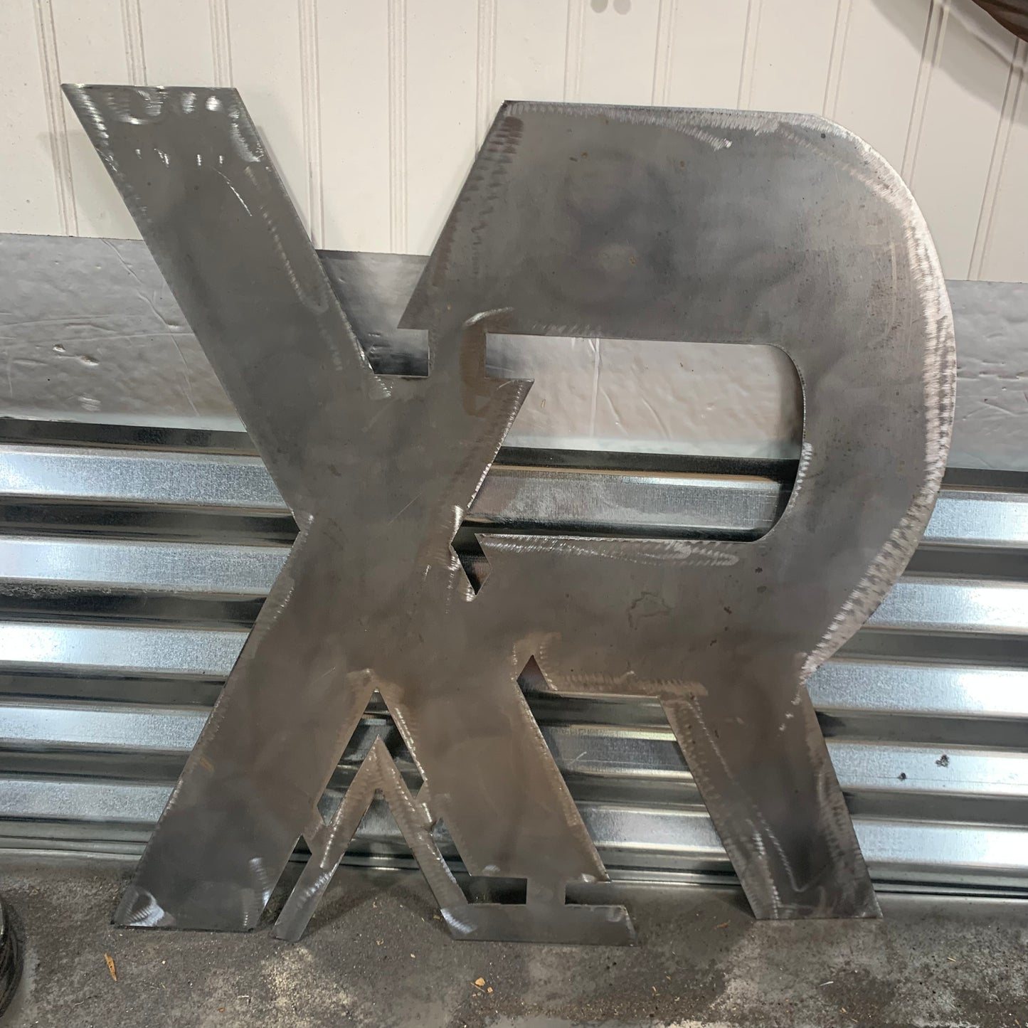 #EH11299 CUSTOM NAME XR ROOFING STYLE SIGN RED,WHITE & BLUE TEXAS FLAG LOGO HANDMADE