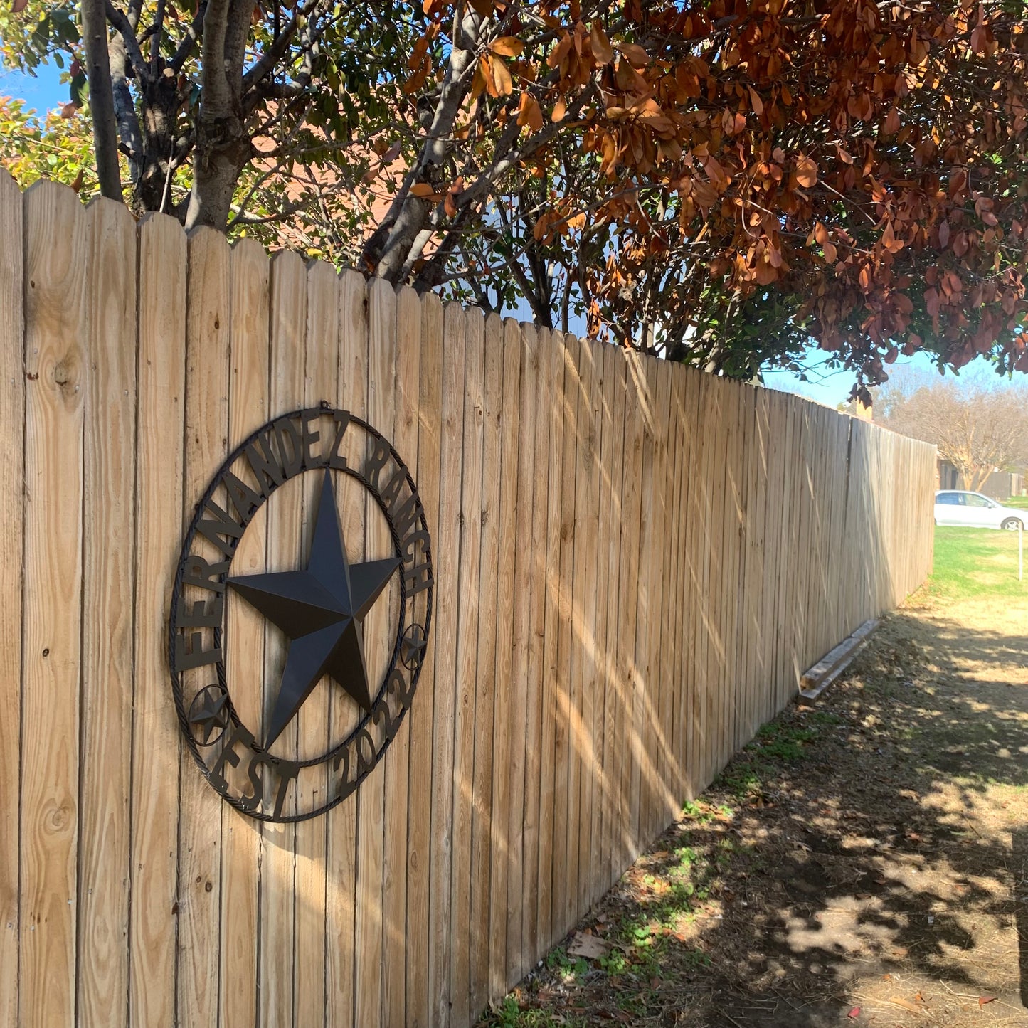 FERNANDEZ RANCH STYLE YOUR CUSTOM NAME STAR BARN STAR METAL LONE STAR WESTERN HOME DECOR RUSTIC BLACK HANDMADE 24",32",36",50"