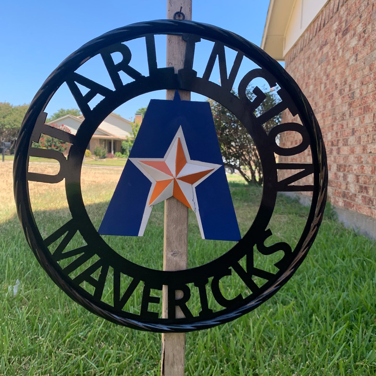 UTA ARLINGTON CUSTOM METAL VINTAGE CRAFT TEAM SIGN WESTERN HOME DECOR HANDMADE