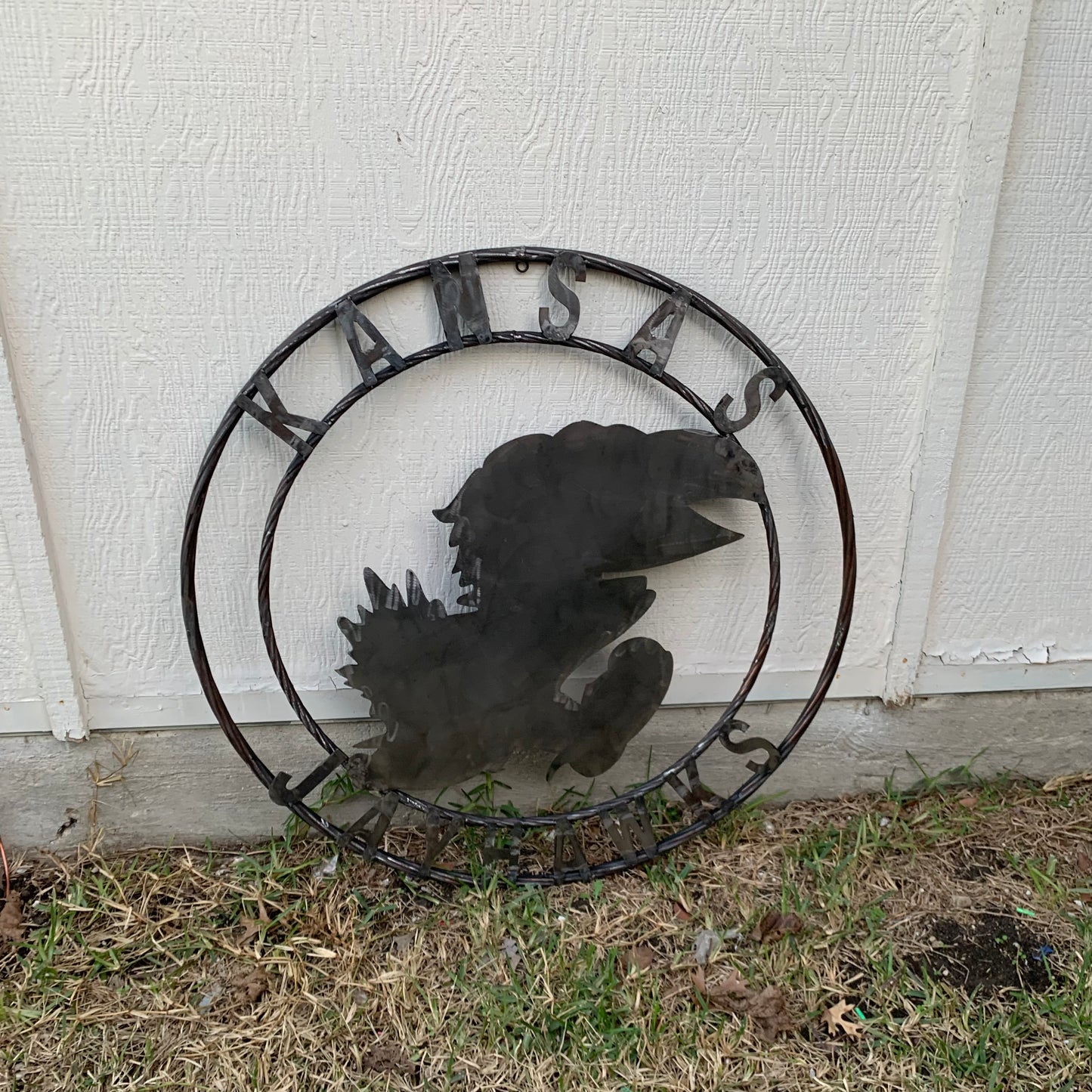 KANSAS JAYHAWKS RAW CUSTOM METAL VINTAGE CRAFT SIGN UNPAINTED TEAM HANDMADE