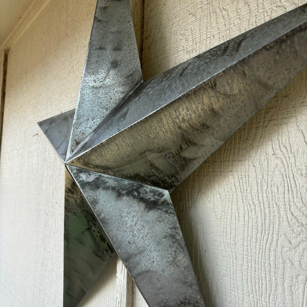UNFINISHED GALVANIZED BARN STAR 3" TO 120" METAL WALL ART WESTERN HOME  DECOR HANDMADE #EH10418