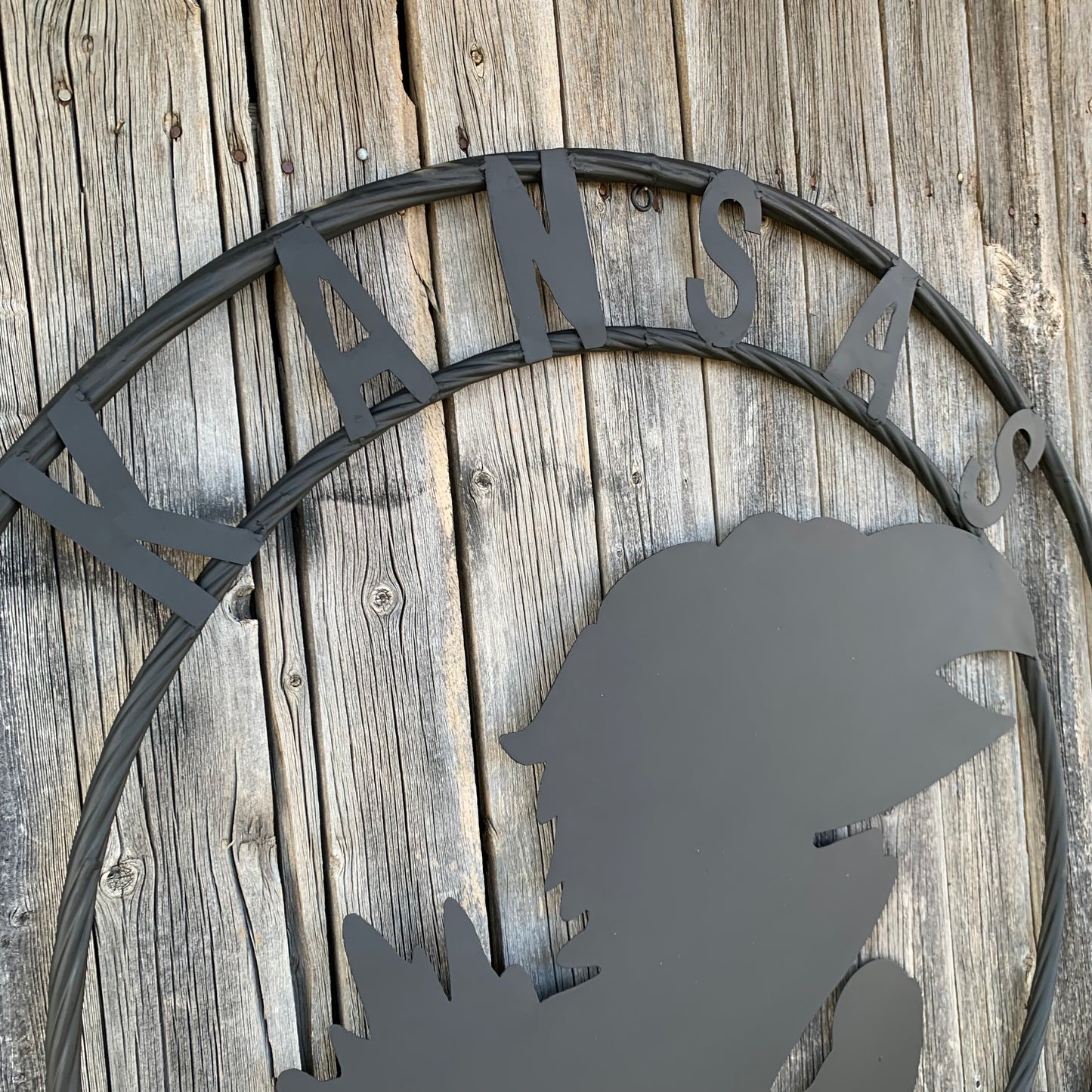 KANSAS JAYHAWKS BLACK CUSTOM METAL VINTAGE CRAFT SIGN WALL ART TEAM SIGN HANDMADE