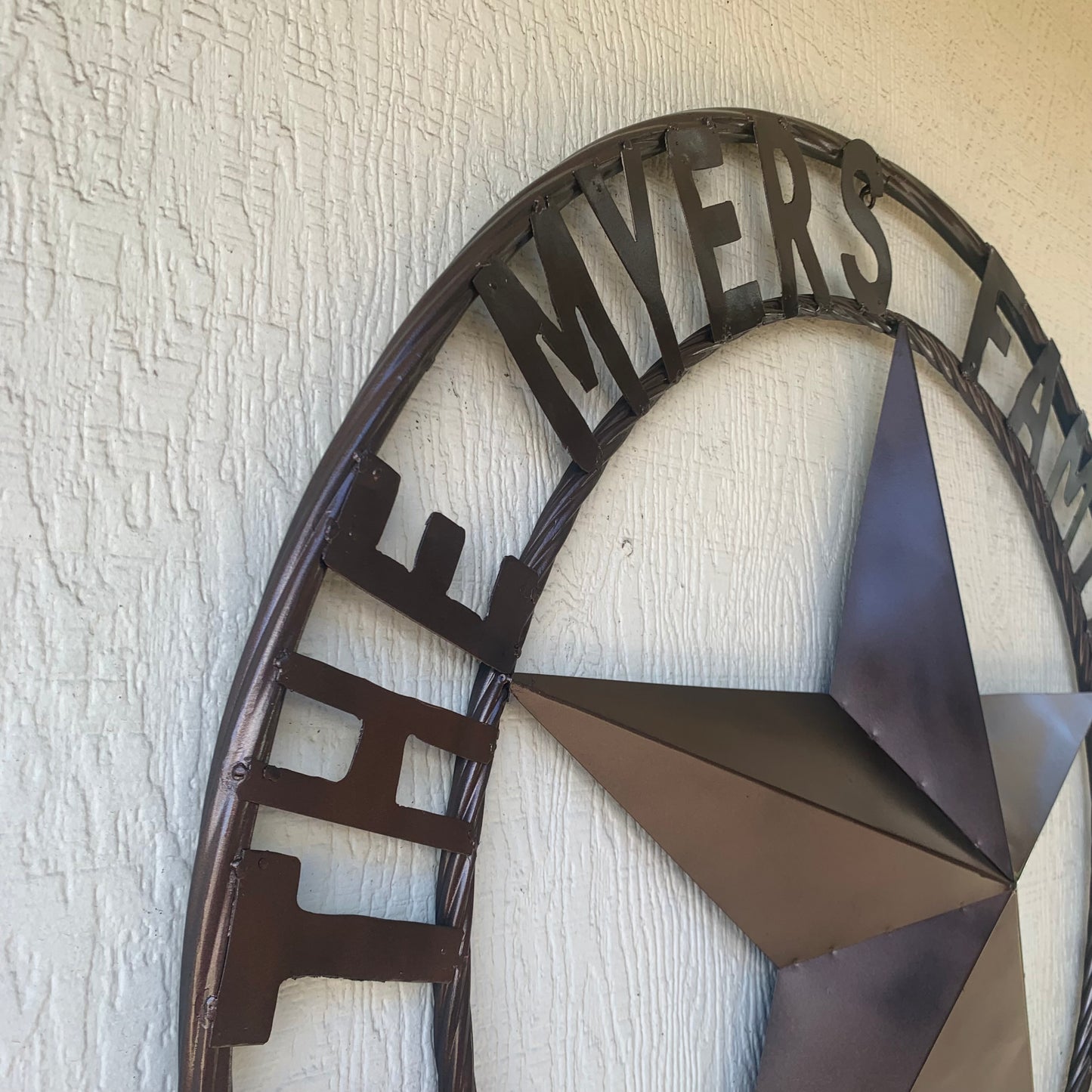 MYERS STYLE YOUR CUSTOM NAME STAR BARN STAR METAL LONE STAR WESTERN HOME DECOR RUSTIC BLACK HANDMADE 24",32",36",50"
