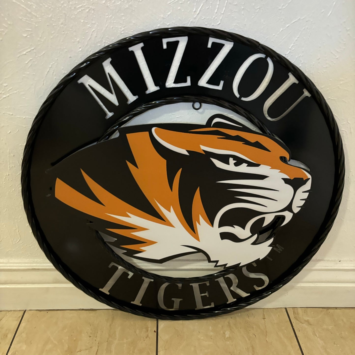 MIZZOU TIGERS MISSOURI CUSTOM METAL VINTAGE CRAFT TEAM SIGN HANDMADE