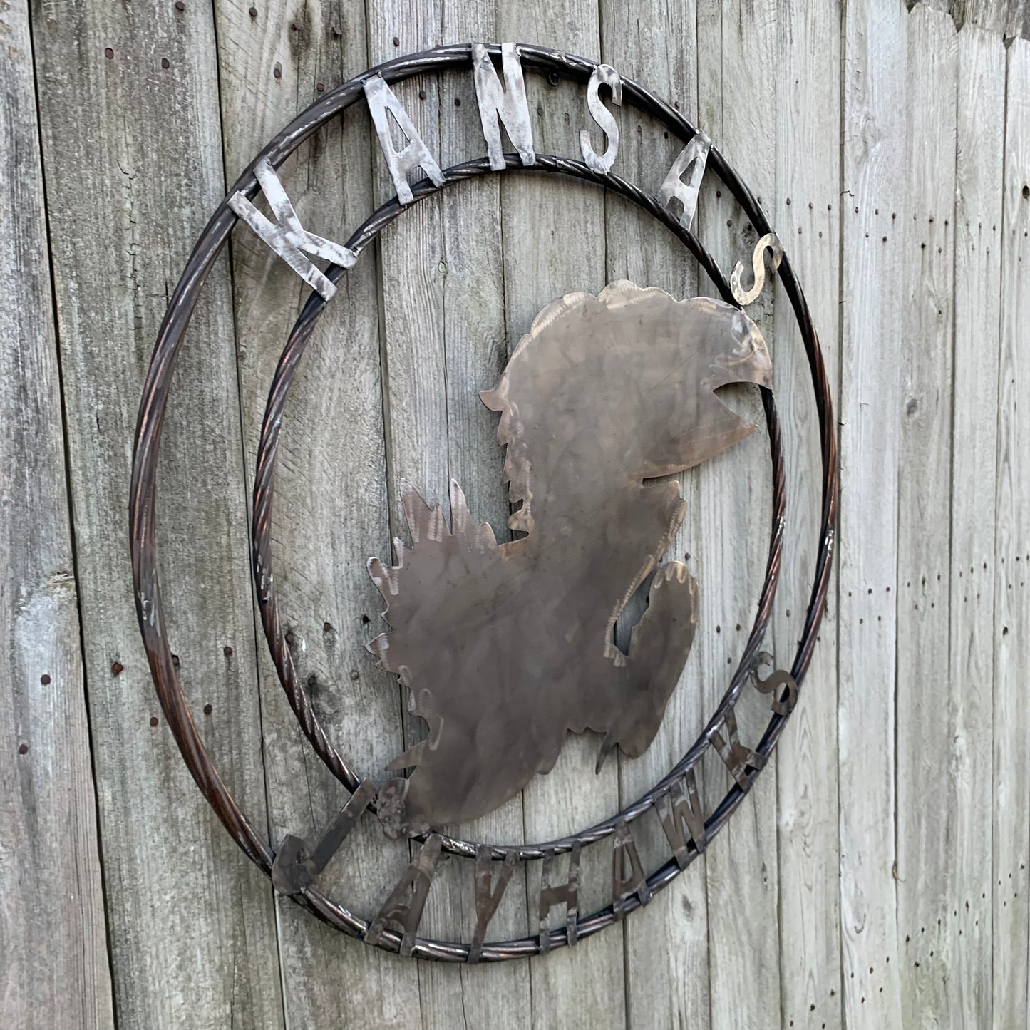 KANSAS JAYHAWKS RAW CUSTOM METAL VINTAGE CRAFT SIGN UNPAINTED TEAM HANDMADE