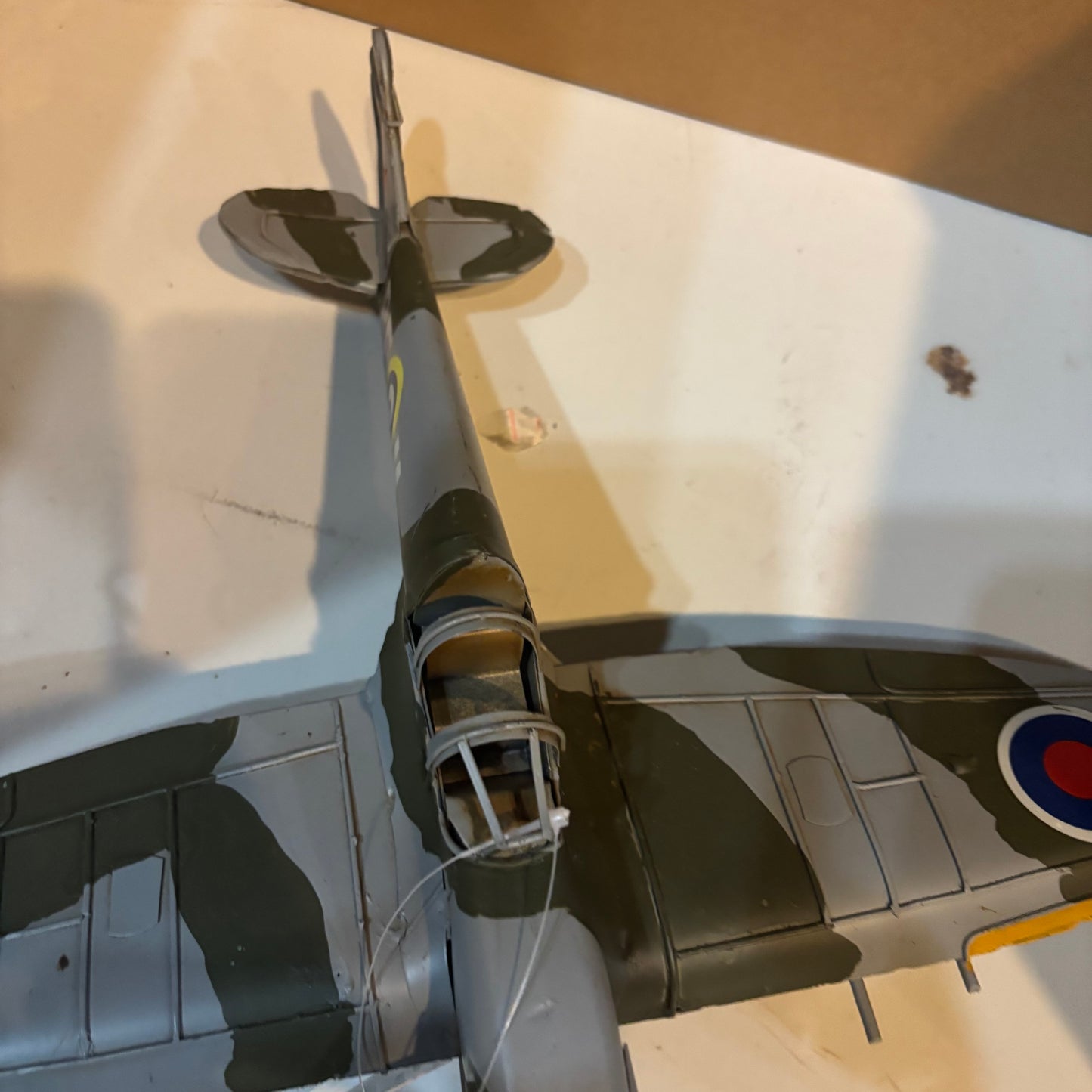SPITFIRE METAL AIRPLAINE WW WESTERN HOME DECOR HANDMADE #RA0234