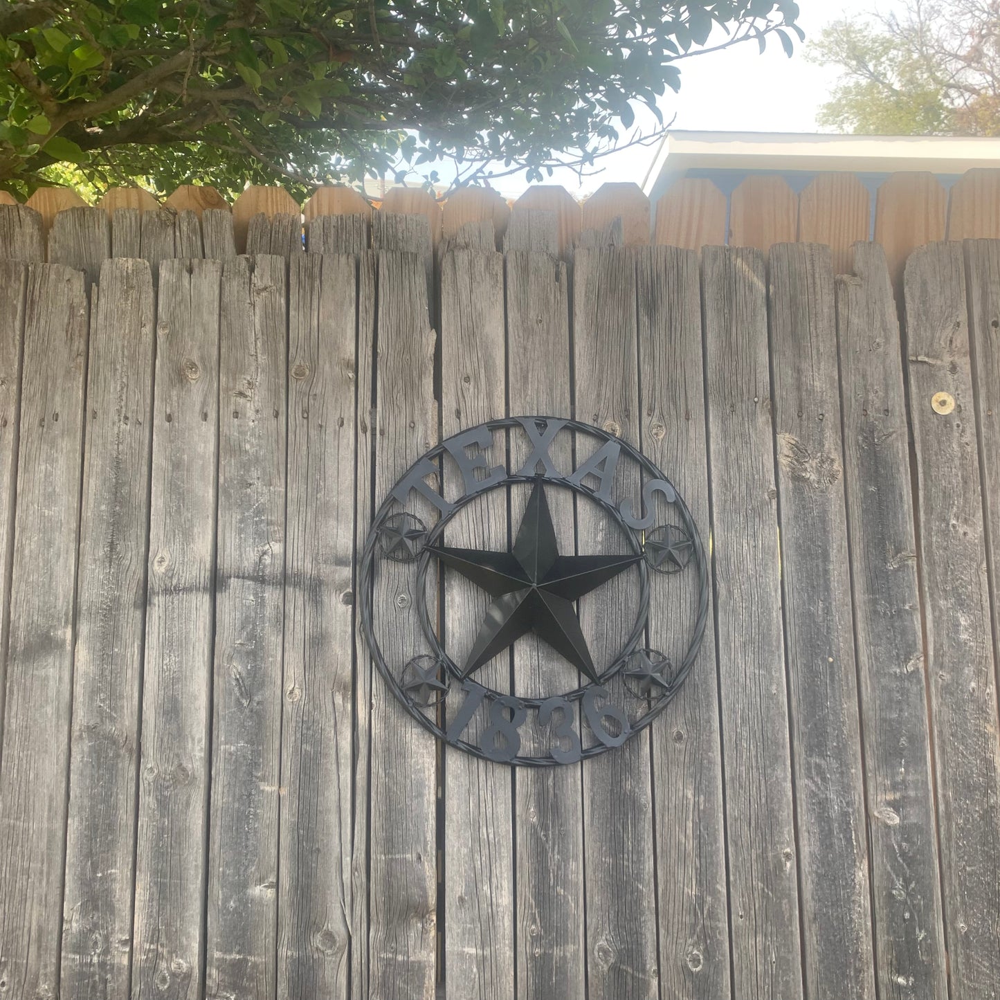 TEXAS 1836 BLACK BARN STAR METAL LONESTAR WESTERN HOME DECOR HANDMADE NEW 16",24",36",50"