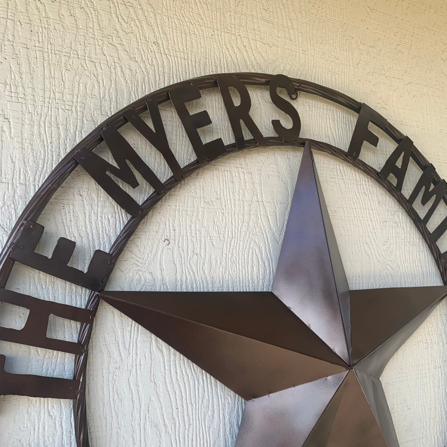 MYERS STYLE YOUR CUSTOM NAME STAR BARN STAR METAL LONE STAR WESTERN HOME DECOR RUSTIC BLACK HANDMADE 24",32",36",50"
