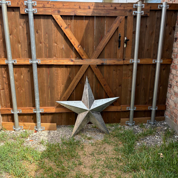UNFINISHED GALVANIZED BARN STAR 3" TO 120" METAL WALL ART WESTERN HOME  DECOR HANDMADE #EH10418