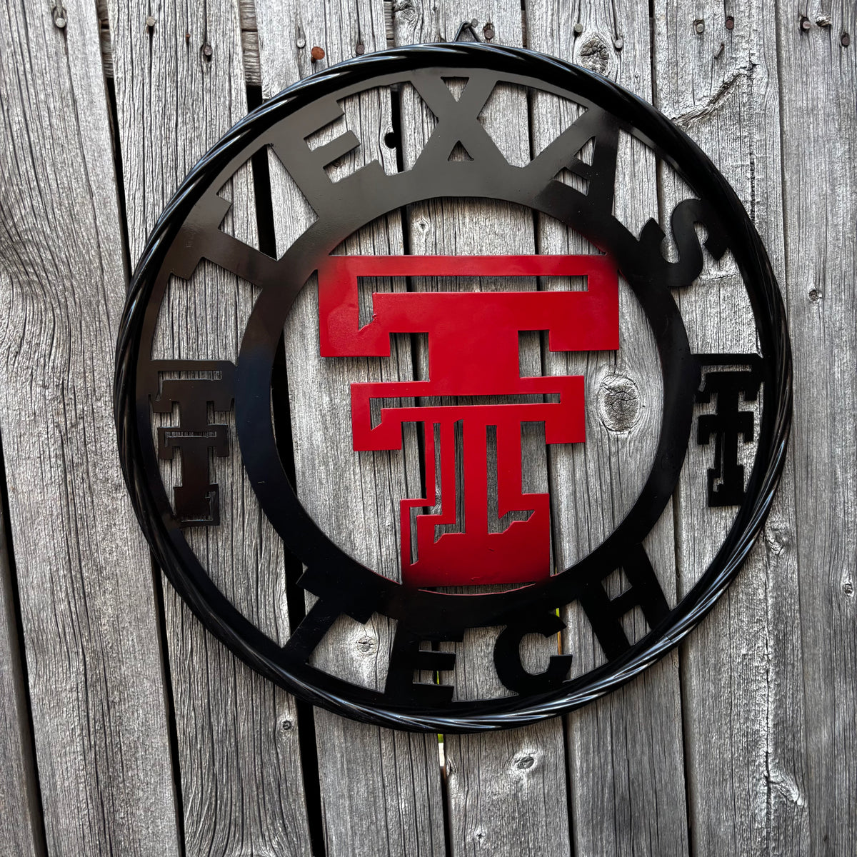 TEXAS TECH CUSTOM METAL VINTAGE CRAFT SIGN WESTERN HOME DECOR HANDMADE 12",18",24",32",36"