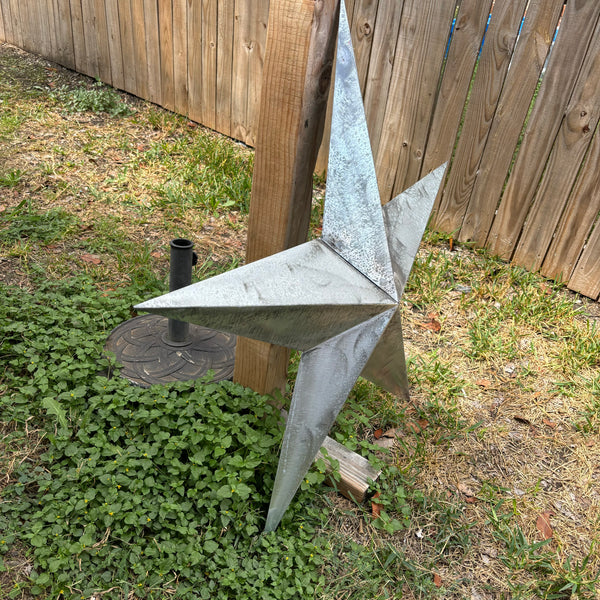 UNFINISHED GALVANIZED BARN STAR 3" TO 120" METAL WALL ART WESTERN HOME  DECOR HANDMADE #EH10418