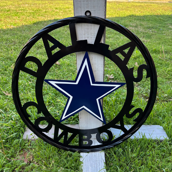 18",24",36" DALLAS COWBOYS METAL WALL ART WESTERN HOME DECOR VINTAGE RUSTIC BRONZE NEW #EH12316