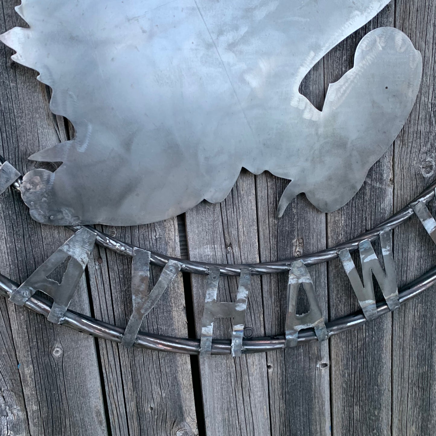 KANSAS JAYHAWKS RAW CUSTOM METAL VINTAGE CRAFT SIGN UNPAINTED TEAM HANDMADE