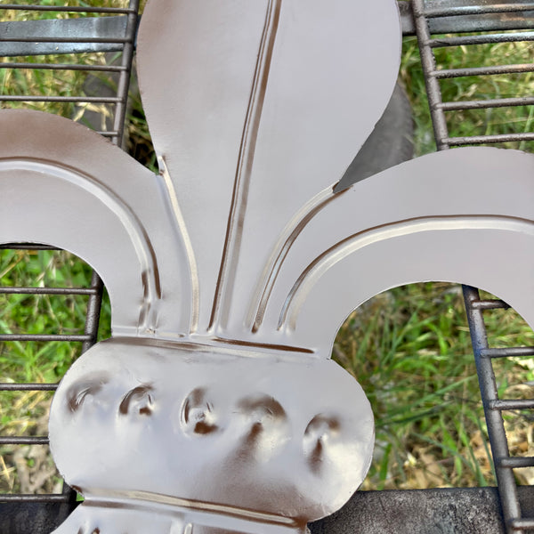 FLEUR DE LIS BROWN METAL WALL ART SIGN WESTERN HOME DECOR HANDMADE NEW 12",18",24",32"