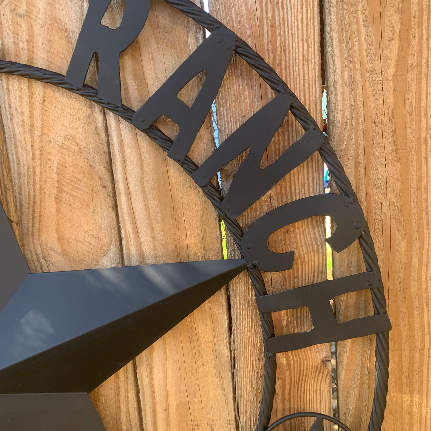 FERNANDEZ RANCH STYLE YOUR CUSTOM NAME STAR BARN STAR METAL LONE STAR WESTERN HOME DECOR RUSTIC BLACK HANDMADE 24",32",36",50"