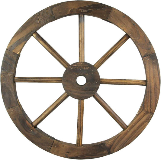 16",24",30" WAGON WHEEL NATURAL STAIN BARN WOOD WESTERN HOME DECOR RUSTIC NEW #EH12911