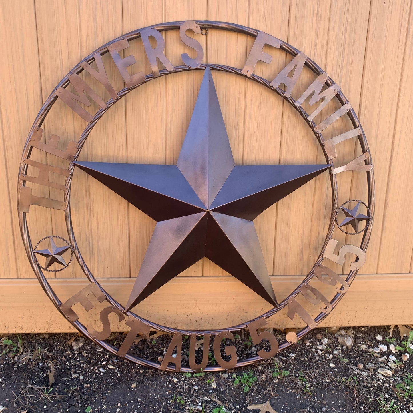 MYERS STYLE YOUR CUSTOM NAME STAR BARN STAR METAL LONE STAR WESTERN HOME DECOR RUSTIC BLACK HANDMADE 24",32",36",50"