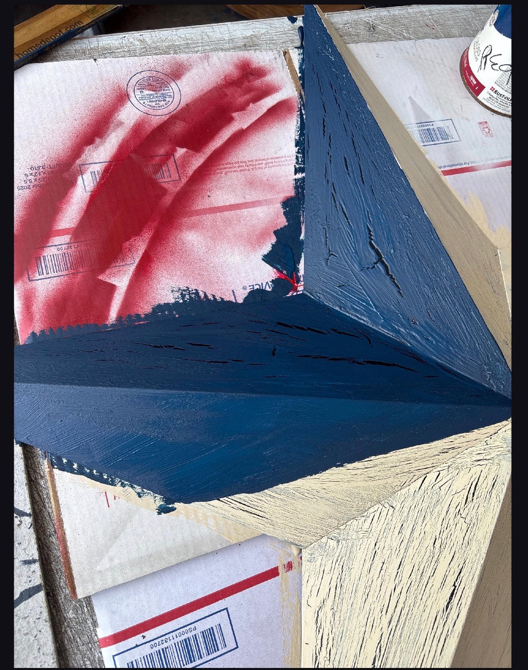 USA FLAG STAR CRACKLE RED IVORY NAVY BLUE METAL BARN STAR METAL WALL ART WESTERN HOME DECOR HANDMADE NEW
