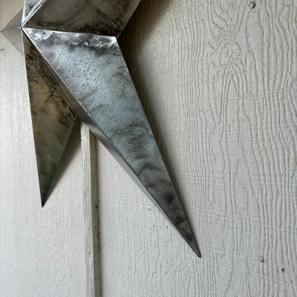 UNFINISHED GALVANIZED BARN STAR 3" TO 120" METAL WALL ART WESTERN HOME  DECOR HANDMADE #EH10418