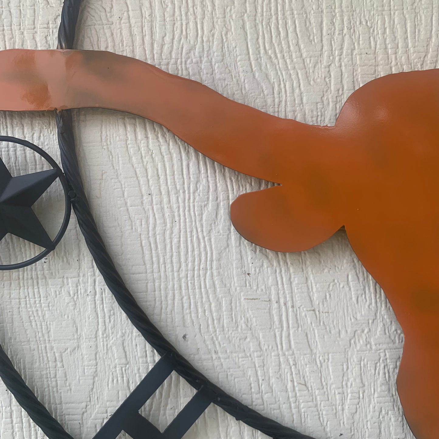 HOOKEM HORNS WITH LONE STAR TEXAS LONGHORNS HOOK EM METAL CUSTOM VINTAGE CRAFT WALL ART TEAM SIGN HANDMADE