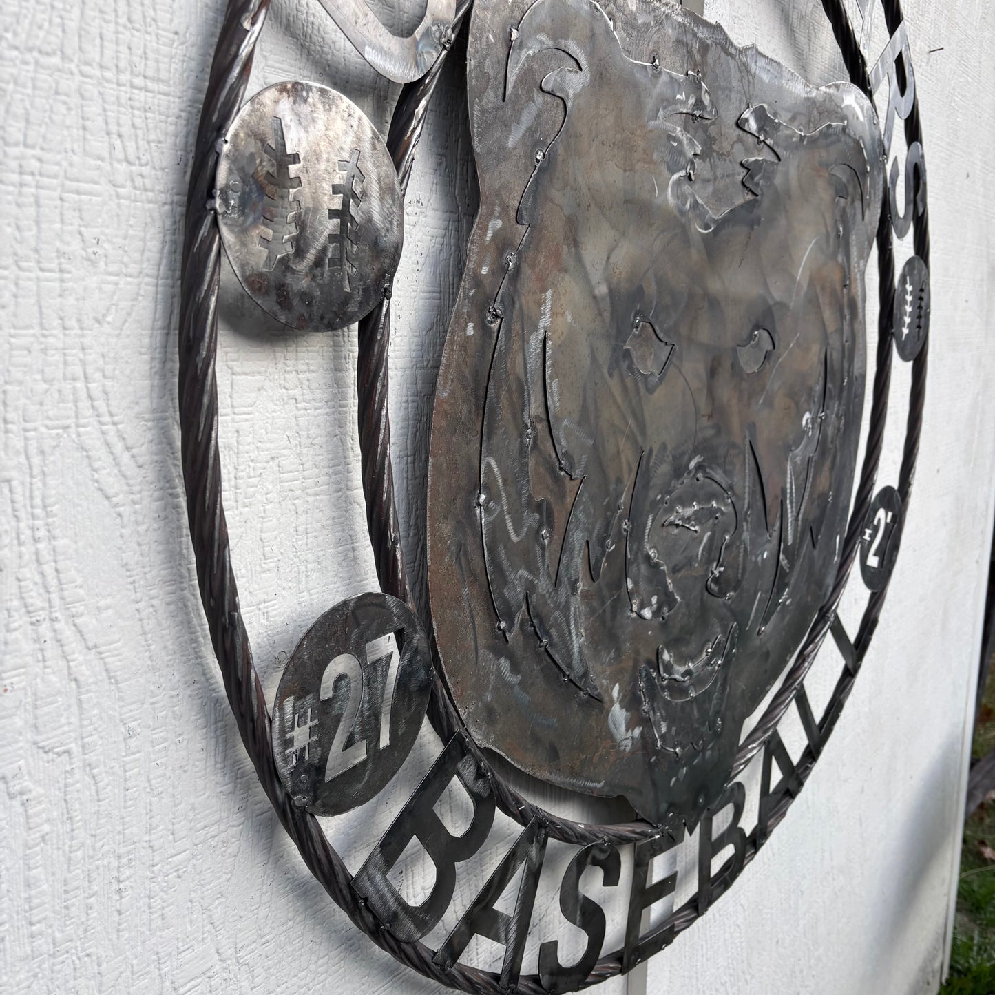 UNC BEARS CUSTOM RAW METAL NO PAINT VINTAGE CRAFT SIGN TEAM HANDMADE TO ORDER