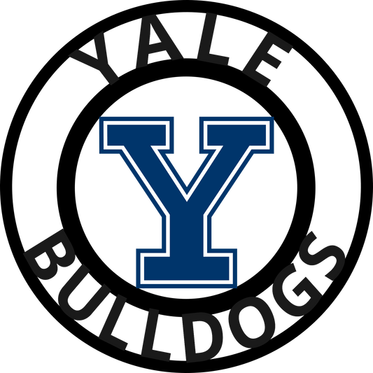 YALE BULLDOGS CUSTOM METAL VINTAGE CRAFT TEAM SIGN WESTERN HOME DECOR HANDMADE