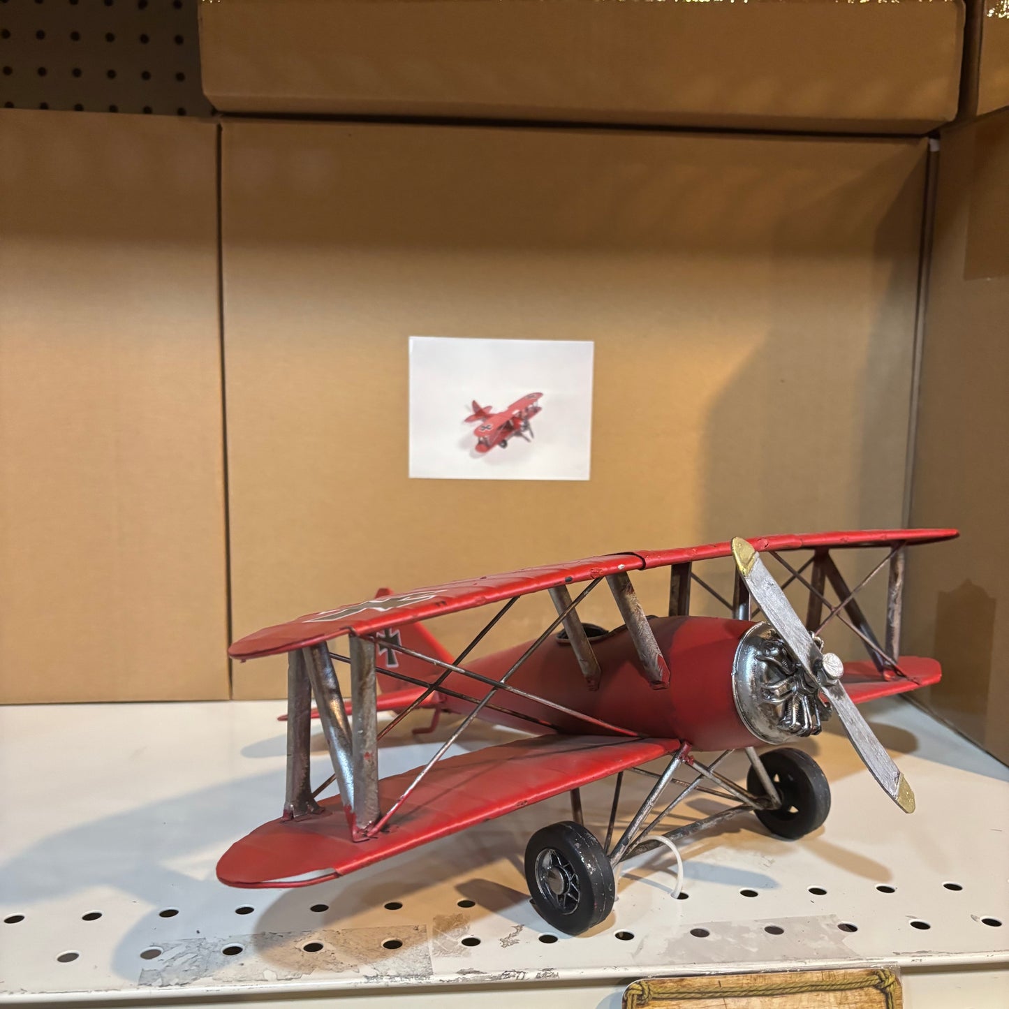 RED BARON AIRPLAINE METAL ART WESTERN HOME DECOR HANDMADE #RA0232
