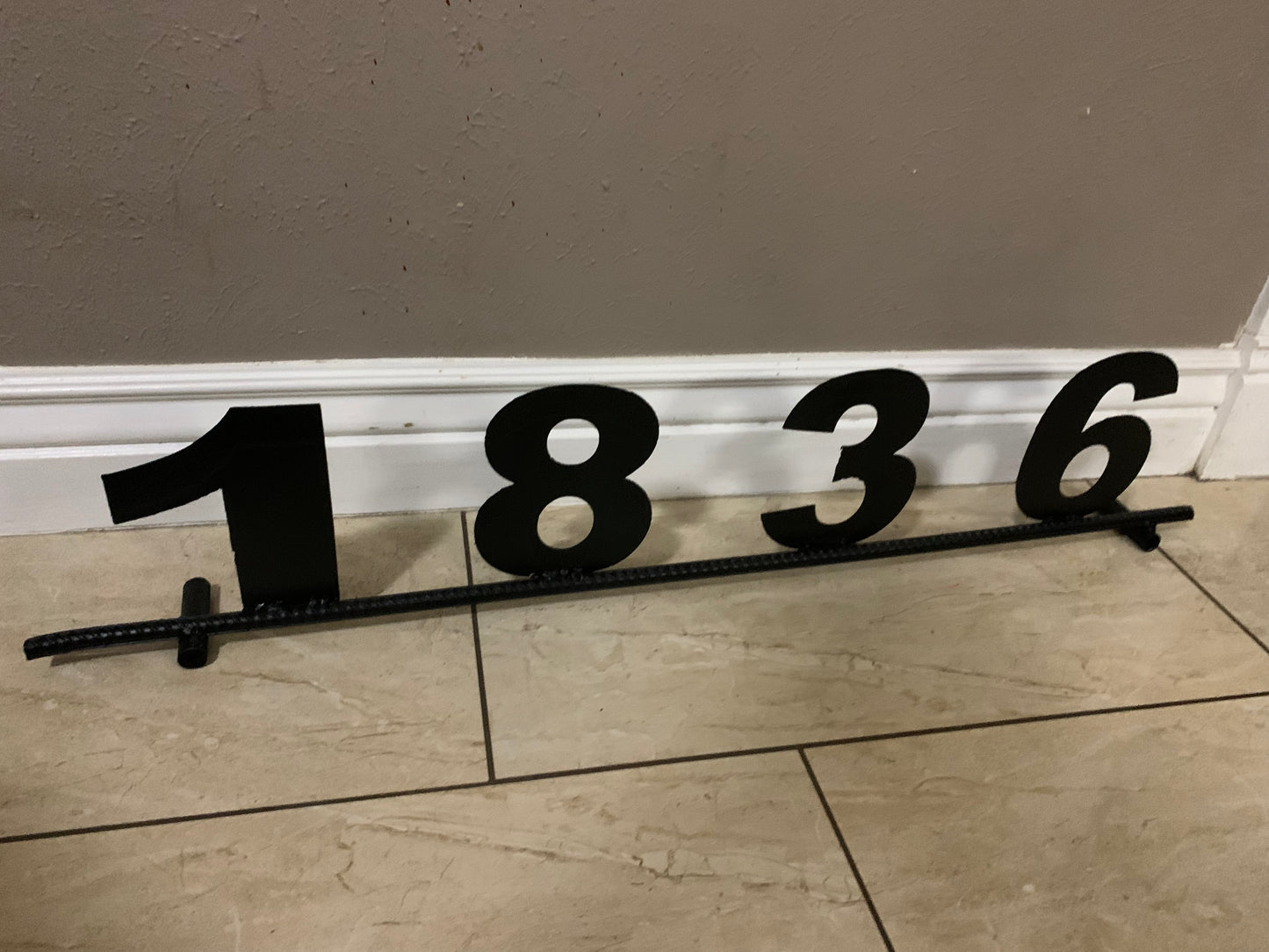 7"H X 36" LONG YOUR CUSTOM NUMBER METAL BARN METAL SIGN WESTERN HOME DECOR