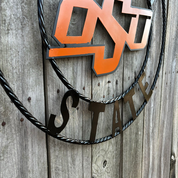 OSU OKLAHOMA STATE COWBOYS METAL CUSTOM VINTAGE TEAM WALL ART HANDMADE CRAFT SIGN