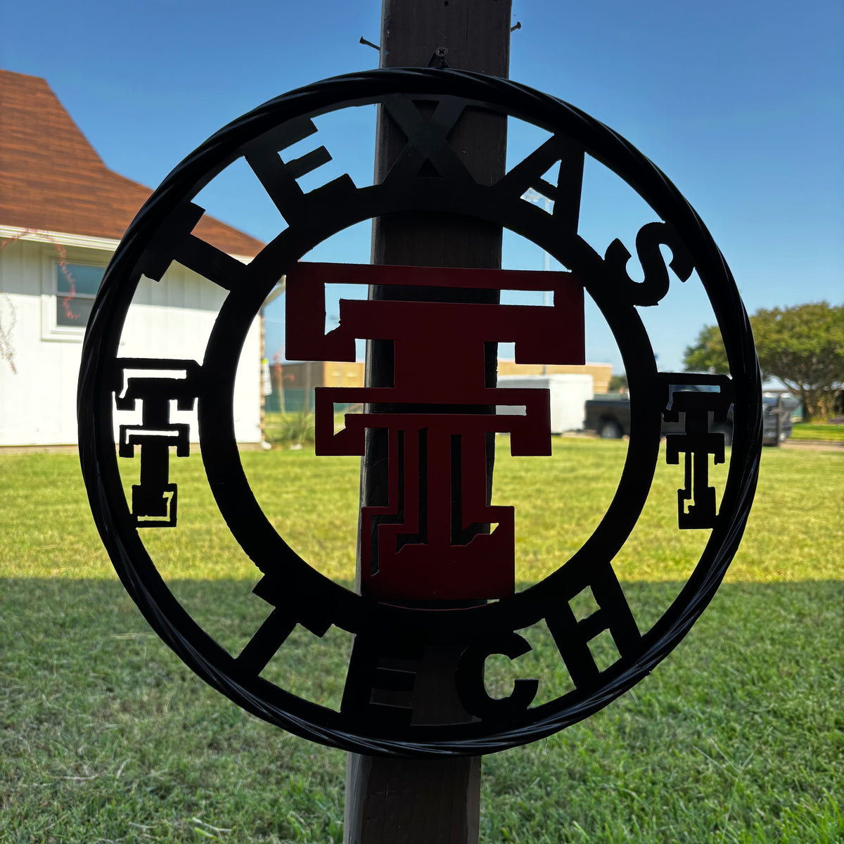TEXAS TECH CUSTOM METAL VINTAGE CRAFT SIGN WESTERN HOME DECOR HANDMADE 12",18",24",32",36"