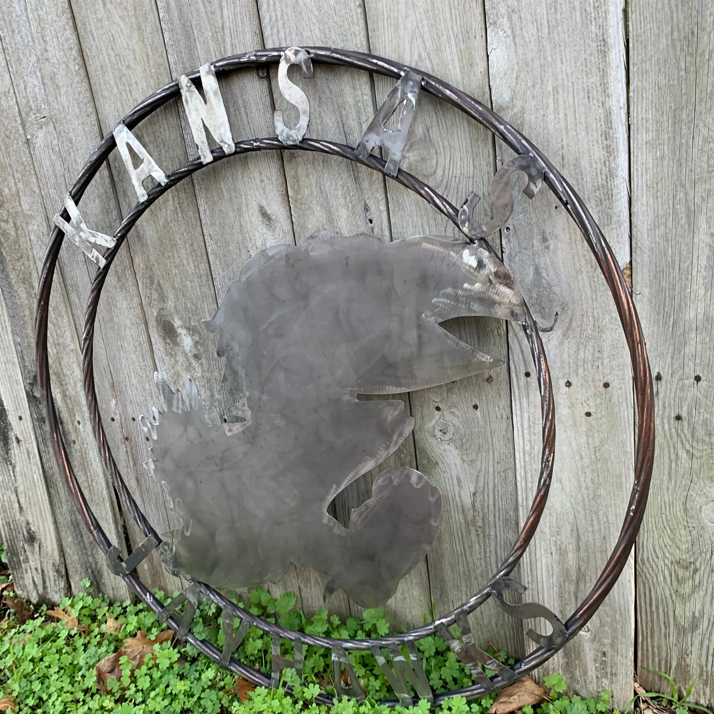 KANSAS JAYHAWKS RAW CUSTOM METAL VINTAGE CRAFT SIGN UNPAINTED TEAM HANDMADE