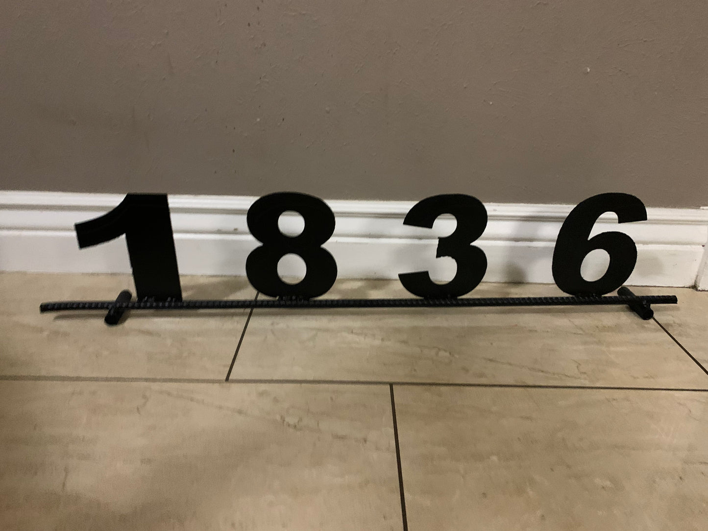 7"H X 36" LONG YOUR CUSTOM NUMBER METAL BARN METAL SIGN WESTERN HOME DECOR