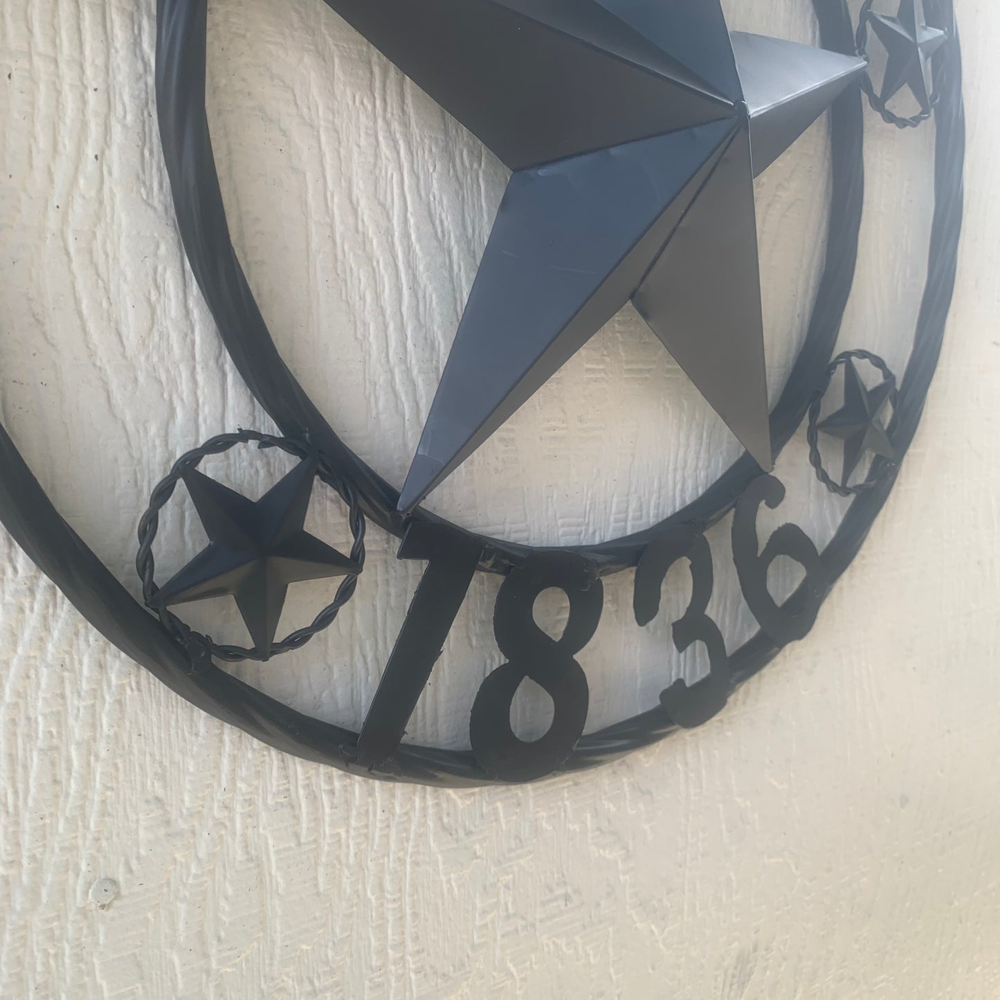 TEXAS 1836 BLACK BARN STAR METAL LONESTAR WESTERN HOME DECOR HANDMADE NEW 16",24",36",50"