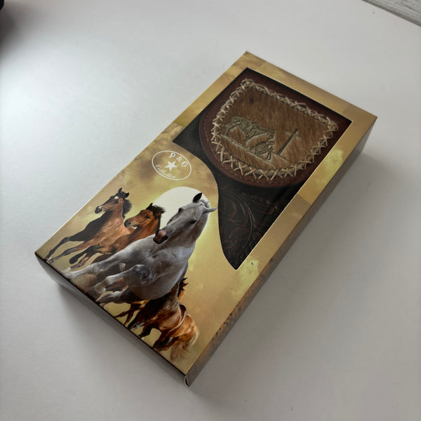 7" COWBOY PRAYER  LEATHER HOLSTER BROWN POUCH EXTRA LARGE  BELT LOOP CELL PHONE CASE UNIVERSAL OVERSIZE