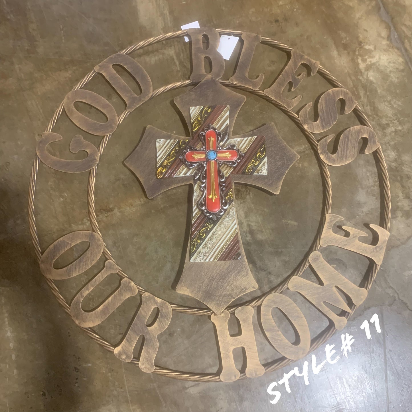 CUSTOM CROSS WALL ART WESTERN HOME DECOR HANDMADE NEW